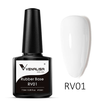 VENALISA Color Rubber Base Coat Jelly Color Semi Transparent Nail Gel Polish 7,5ml Gellack Great Coverage Beauty Nail Manicure