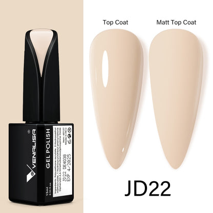 Venalisa 15ml Gel Polish Jelly Color Manicure New Formula Matt Top Coat Luxury Soak Off UV LED Colorful Nail Gel Lacquer