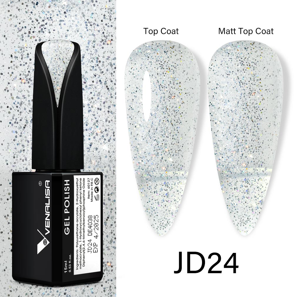 Venalisa 15ml Gel Polish Jelly Color Manicure New Formula Matt Top Coat Luxury Soak Off UV LED Colorful Nail Gel Lacquer