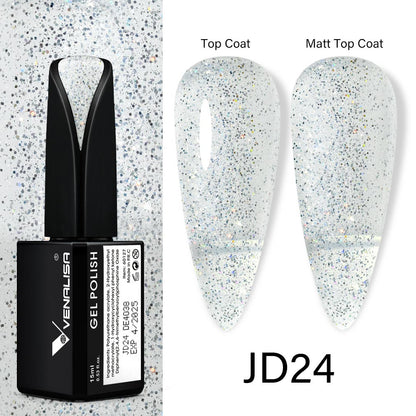 Venalisa 15ml Gel Polish Jelly Color Manicure New Formula Matt Top Coat Luxury Soak Off UV LED Colorful Nail Gel Lacquer