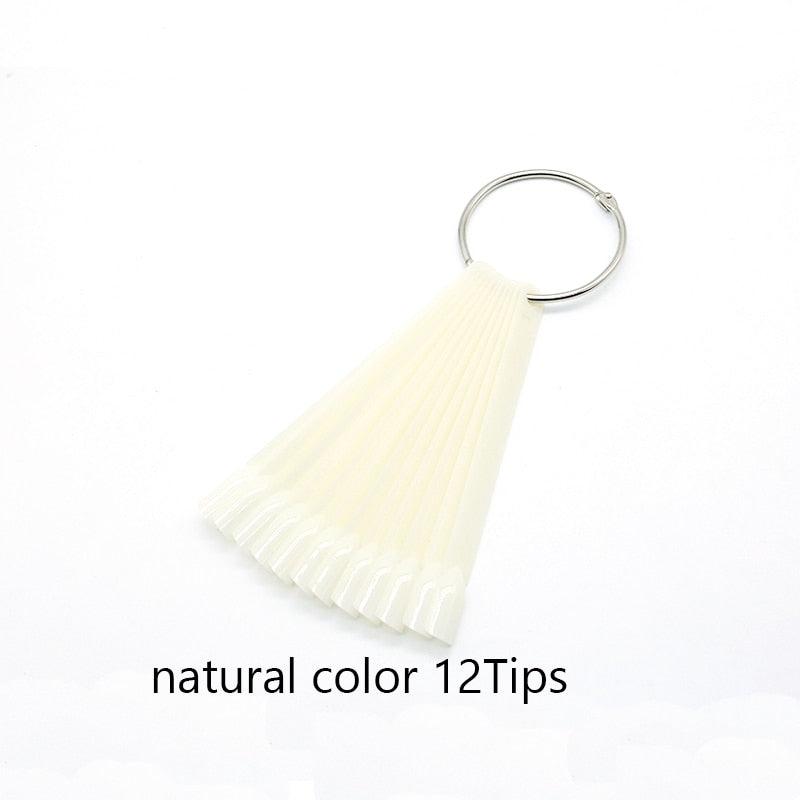 50 pièces faux conseils clair Nature Nail Art affichage ovale ventilateur Style ongles échantillon vernis support conseils pratique manucure accessoires outil