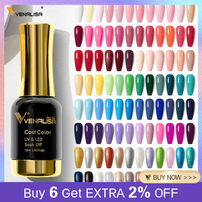 ref1001 -1100 Venalisa 12mlNail Gel Polish 12ml Gorgeous Color Gel Polish Nail Gel Soak Off UV LED Full Coverage Gel Polish Nail Lacquer Varnish