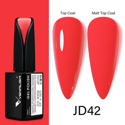 Venalisa 15ml Gel Polish Jelly Color Manicure New Formula Matt Top Coat Luxury Soak Off UV LED Colorful Nail Gel Lacquer
