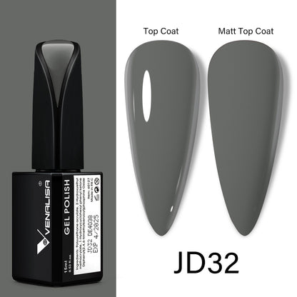 Venalisa 15ml Gel Polish Jelly Color Manicure New Formula Matt Top Coat Luxury Soak Off UV LED Colorful Nail Gel Lacquer