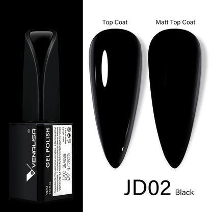 Venalisa 15ml Gel Polish Jelly Color Manicure New Formula Matt Top Coat Luxury Soak Off UV LED Colorful Nail Gel Lacquer